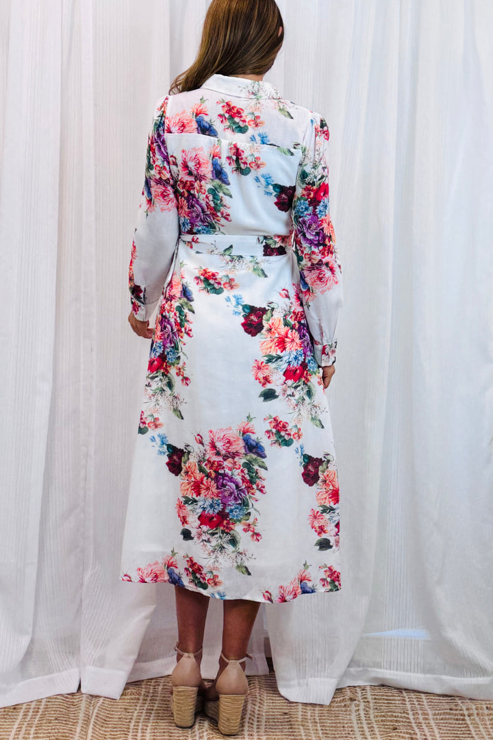 Electra Floral Midi Print Dress