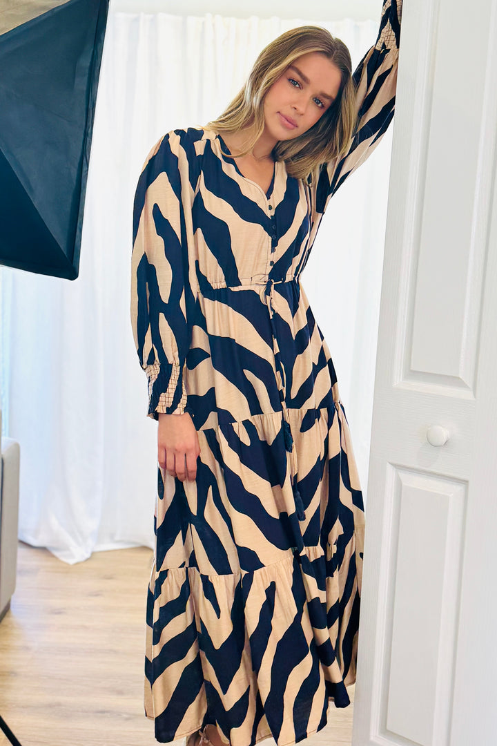 Ana Tiger Print Maxi Dress