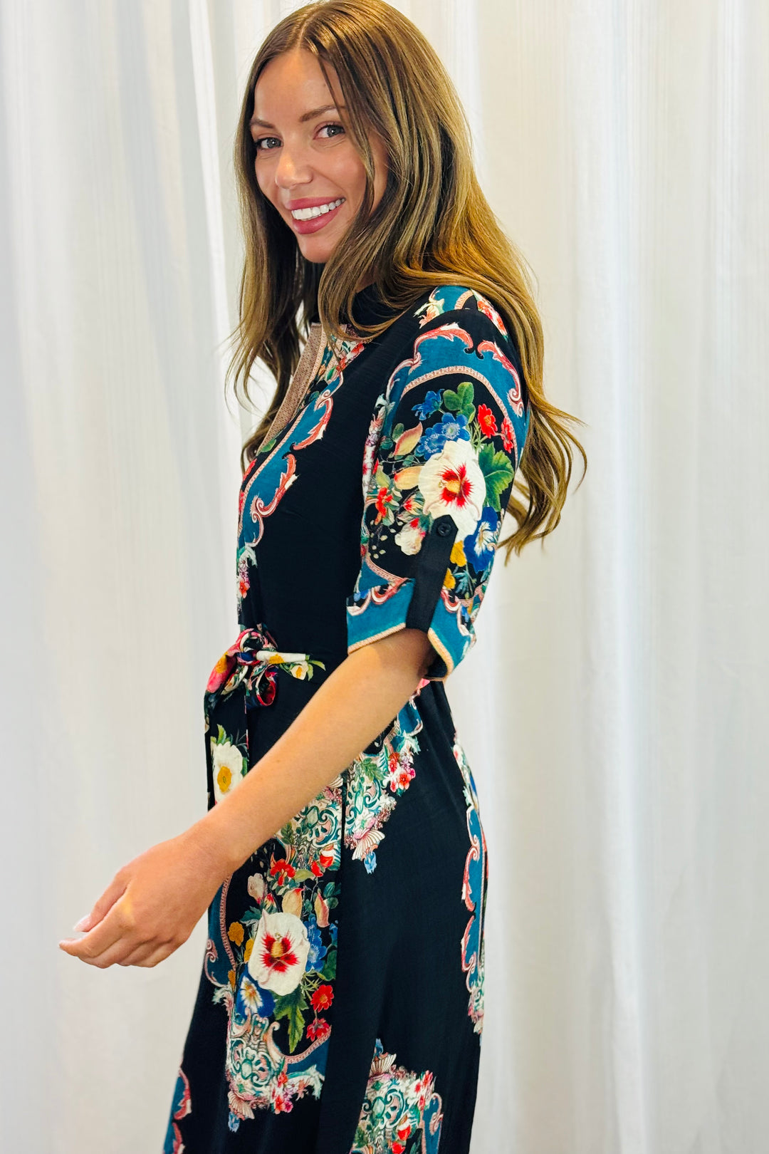 Alila Black Multi Print Dress