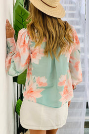 Louisa Top in Pink and Aqua