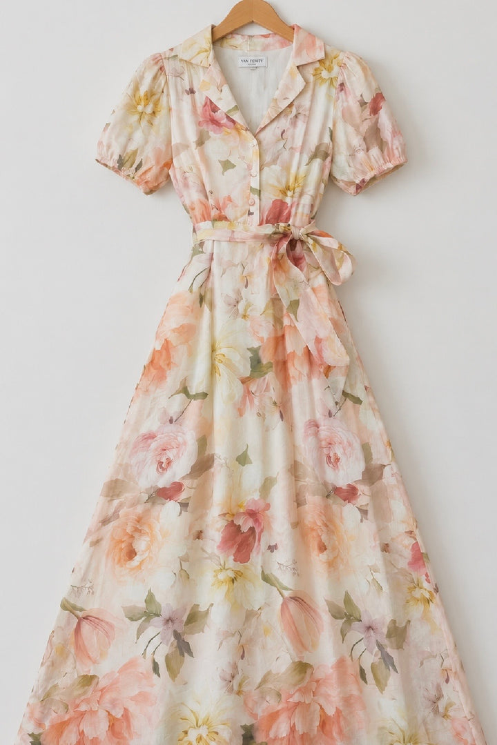 Claudia Floral Midi Shirt Dress
