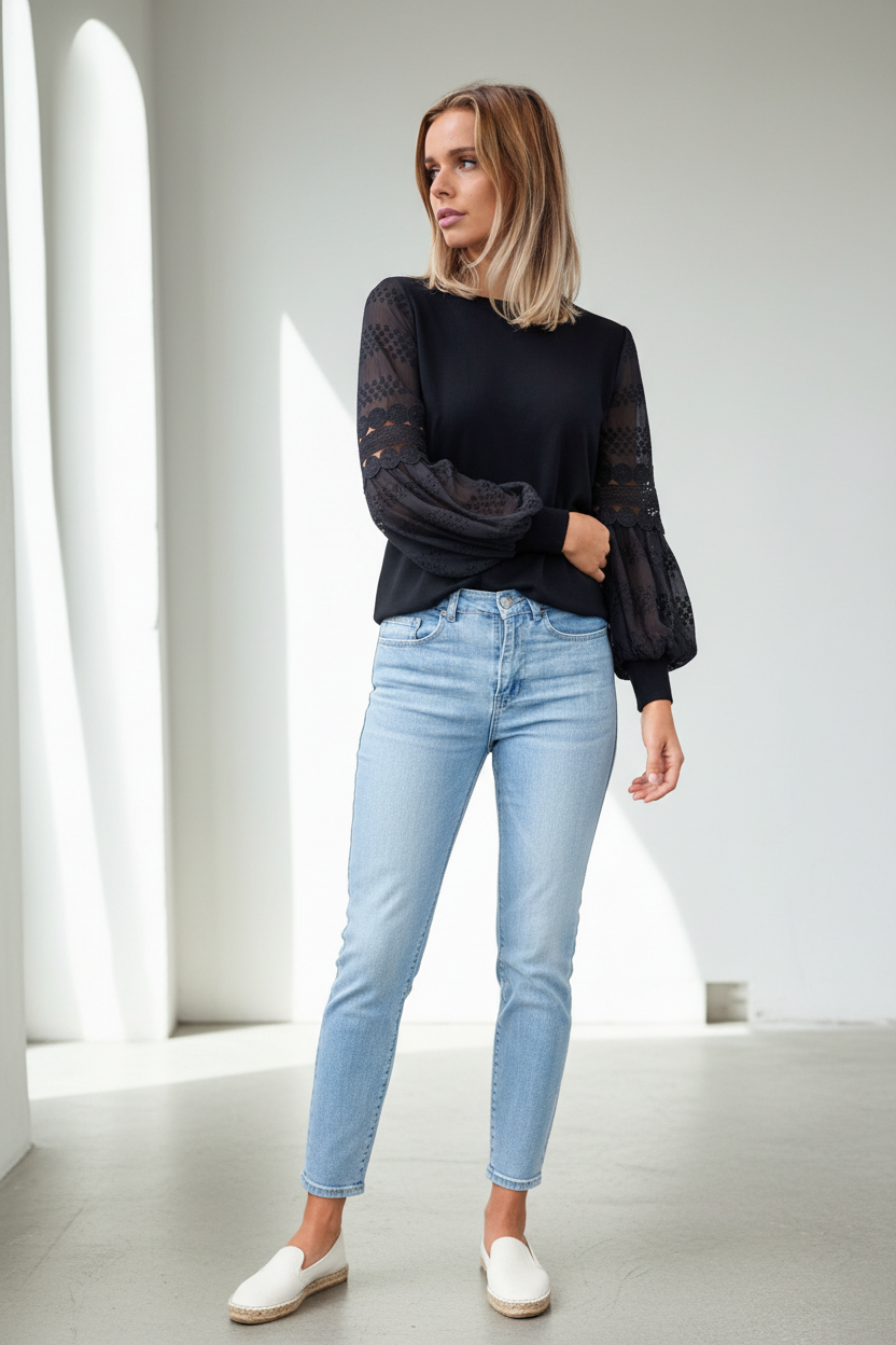 Molli Knit Top in Black
