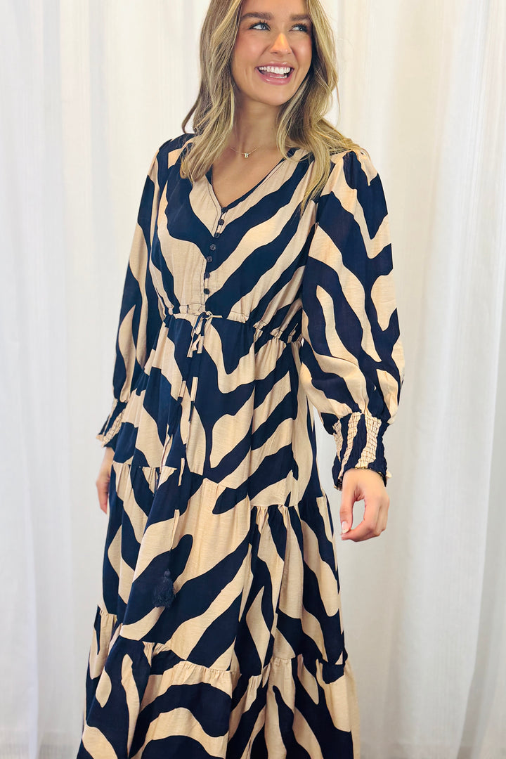 Ana Tiger Print Maxi Dress