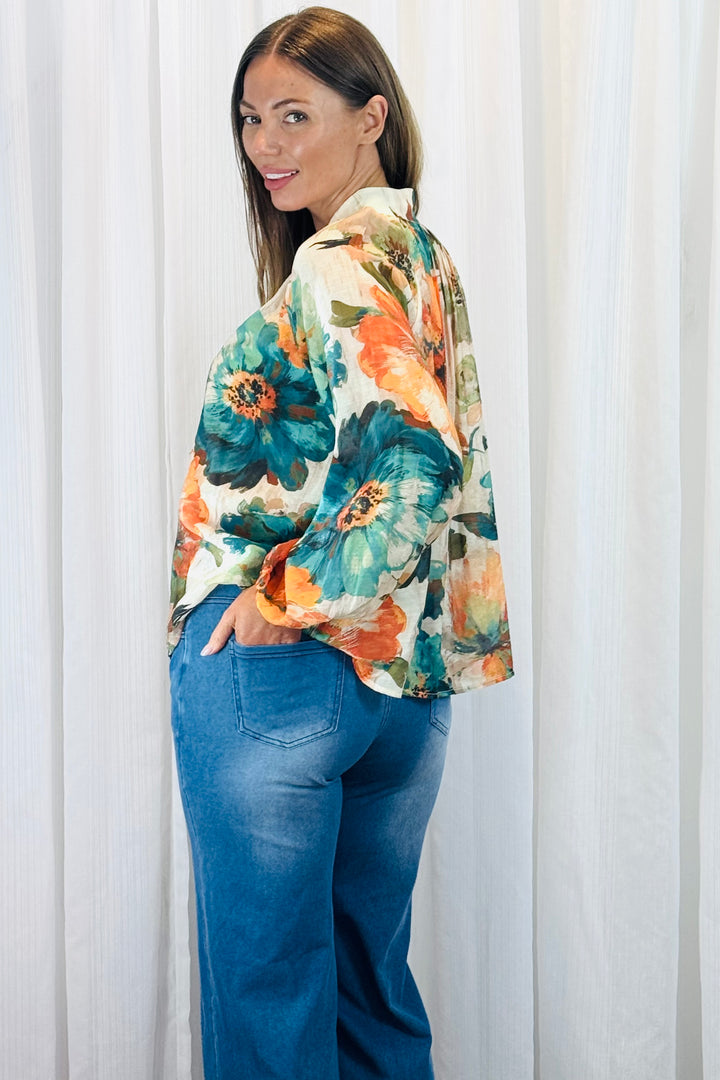 Georgia Multi Print Top