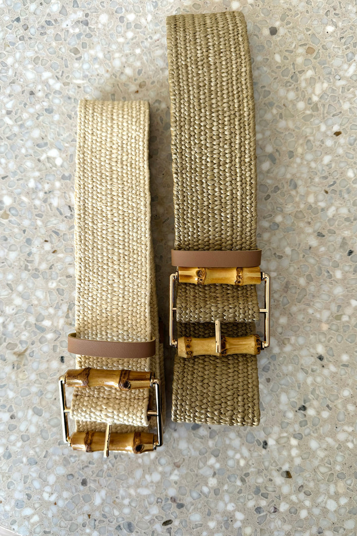 Holly Rattan Belt With Bamboo Timber Detail