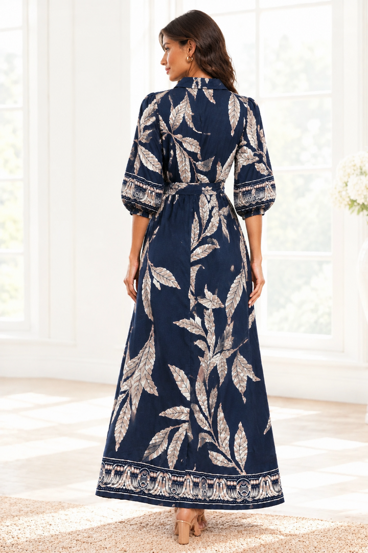 Marlow Navy Multi Jungle Print