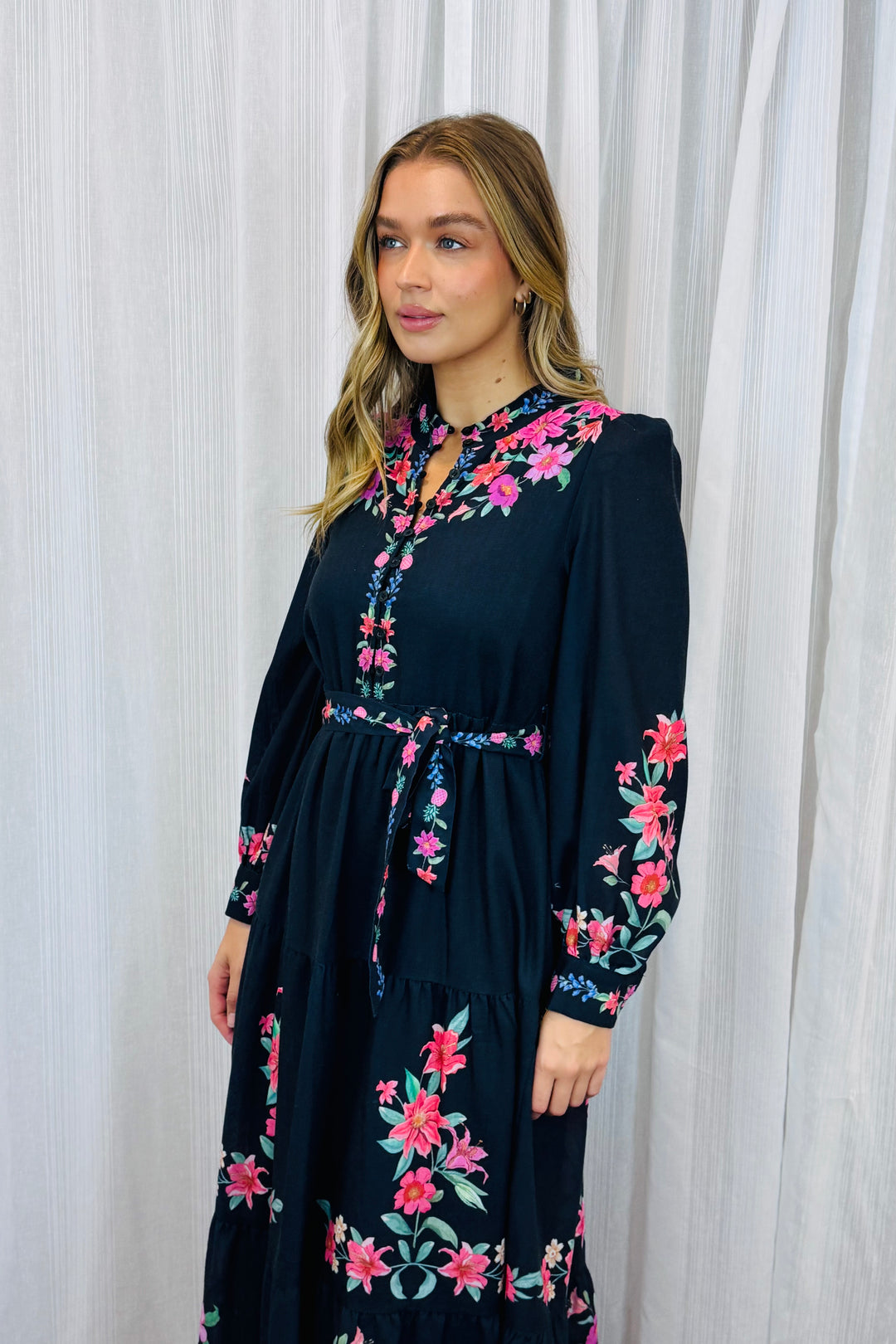 Scarlet Black Floral Print Dress