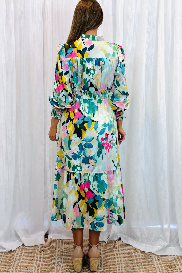Ivy Shirt Dress in Floral  Print