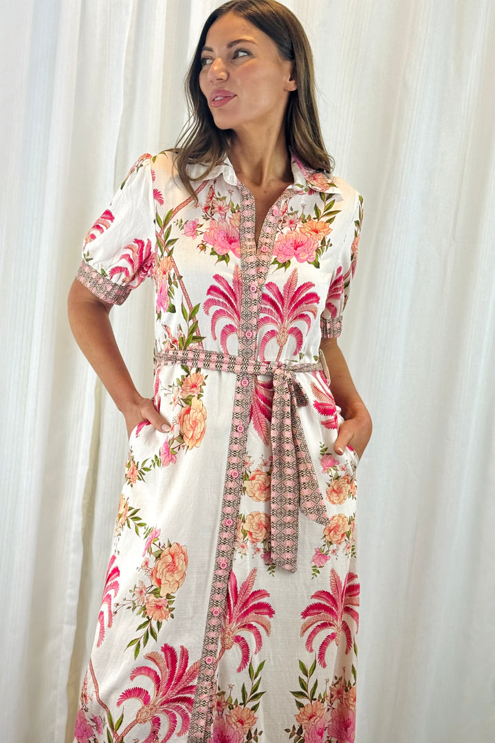 Maddison Multi Floral Print in Off White