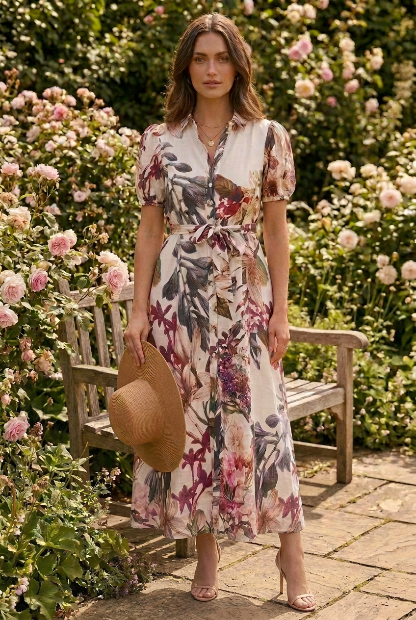 Evelyn Dress in Floral Print