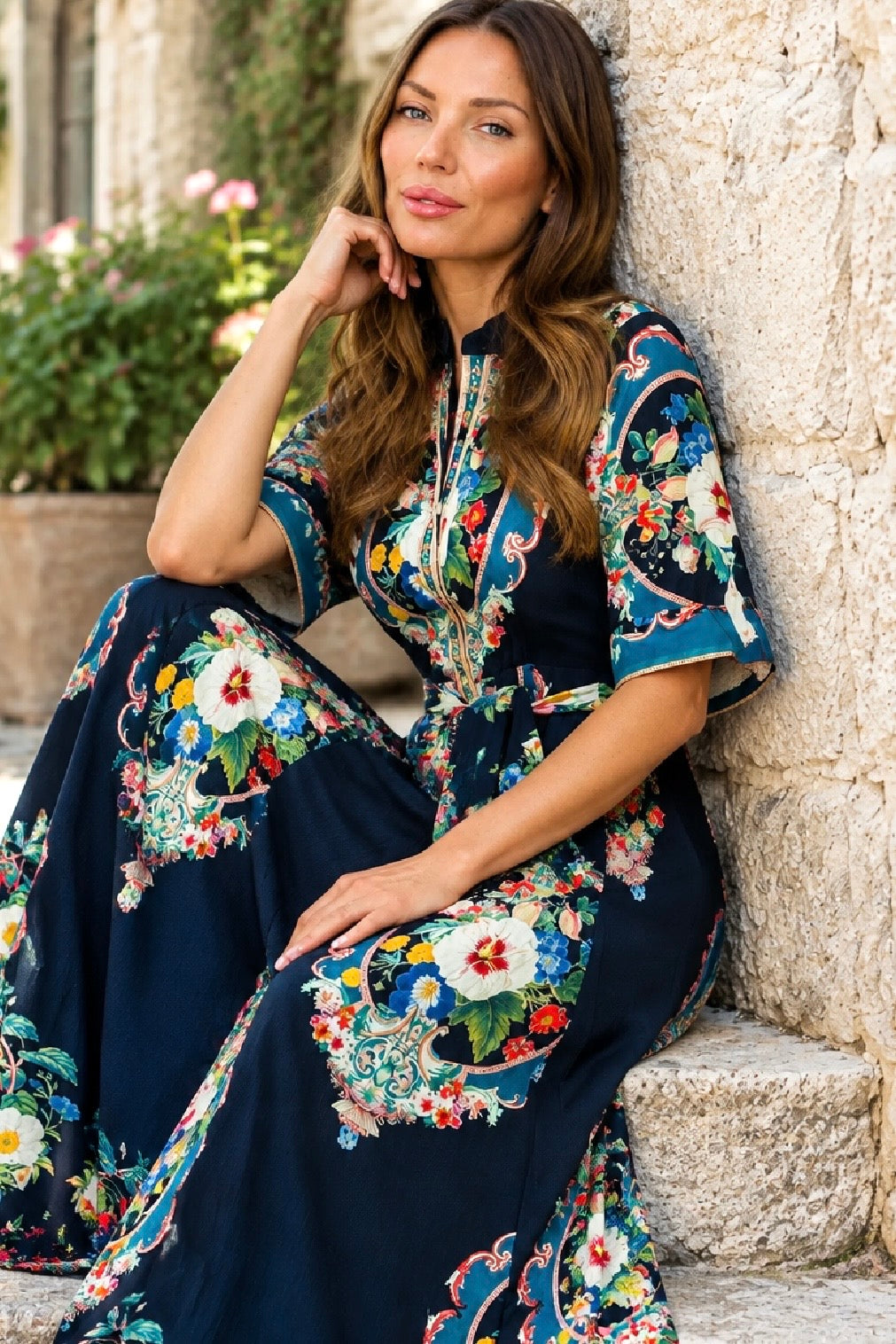 Alila Black Multi Print Dress