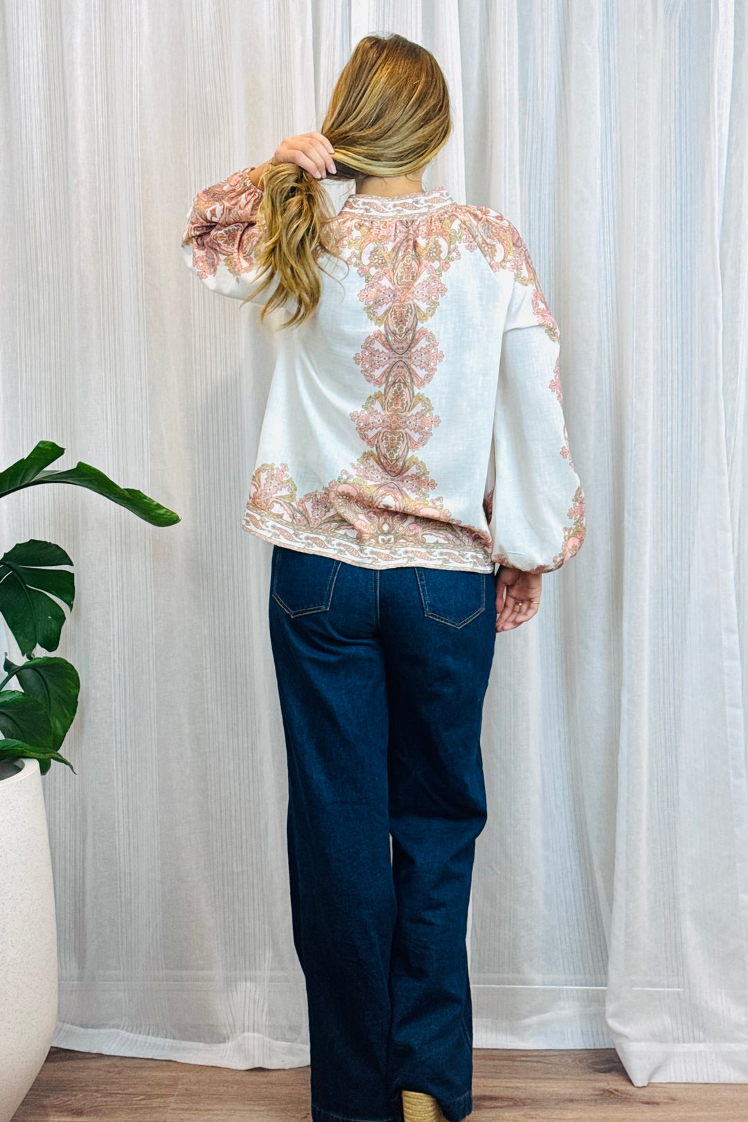 Penelope Embroidered Print Shirt