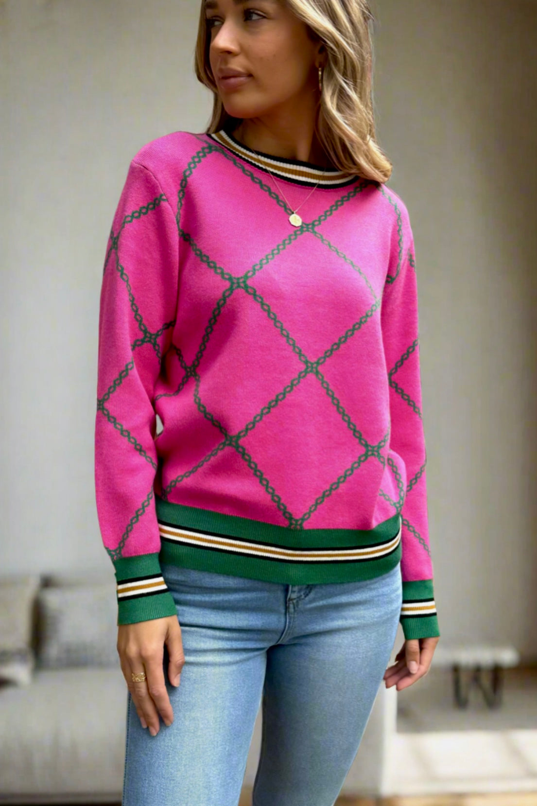 milly pink sweater