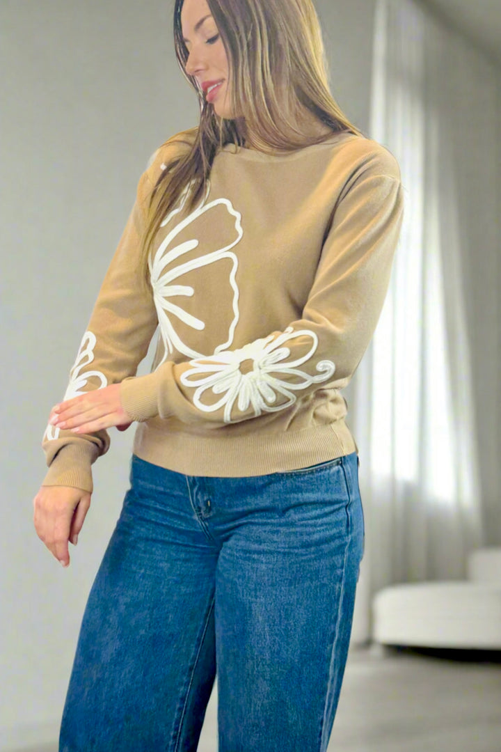 Sienna Knit Top in Camel