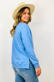Olivia | Sky Blue Windcheater with Sequin Star Detail