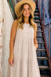 Pippa Animal Spot Dress In White
