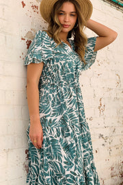 Arena Jungle Print Midi Dress