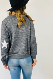 Jolie Top in Grey Marle With White Star