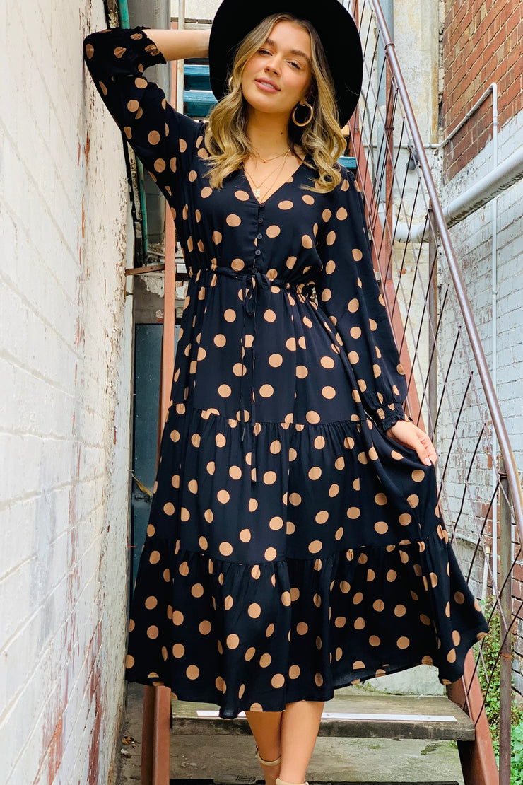 Full sleeve top midi dress